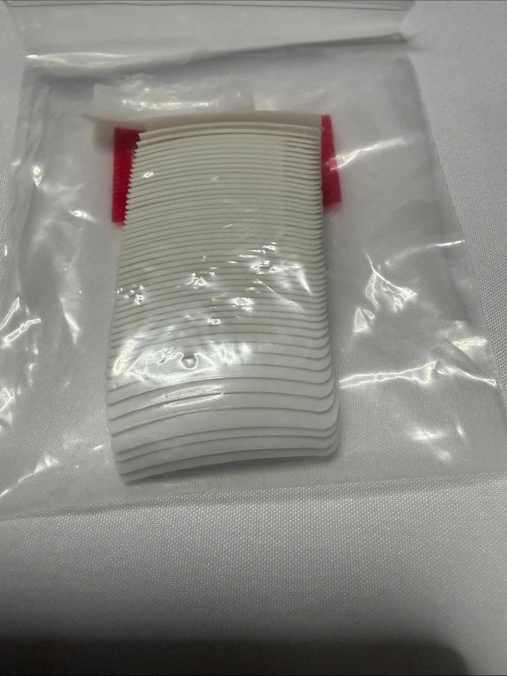 Set of 2 pack White Replacement Nail Tips Extension Silicone Tips - Multiple Siz